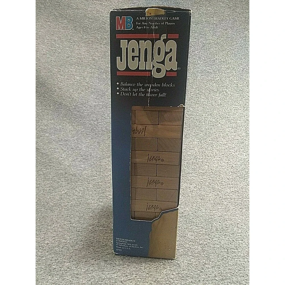 Vintage Milton Bradley 1986 Original Jenga Game Complete #4793
